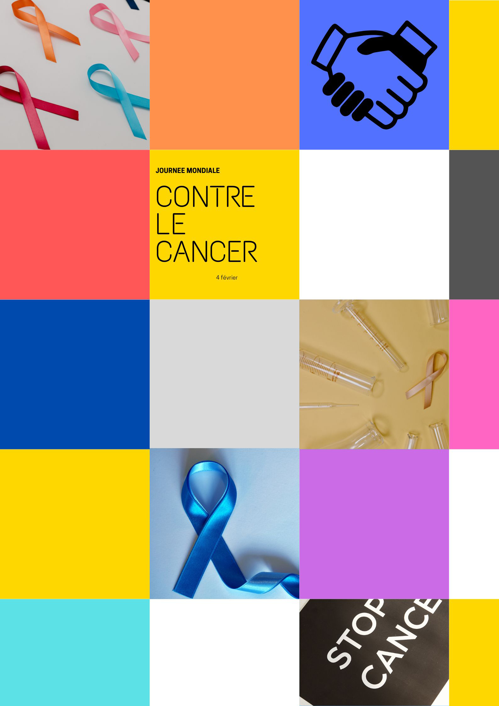 Brumeux Rose Pinceau Cancer du Sein Sensibilisation Affiche