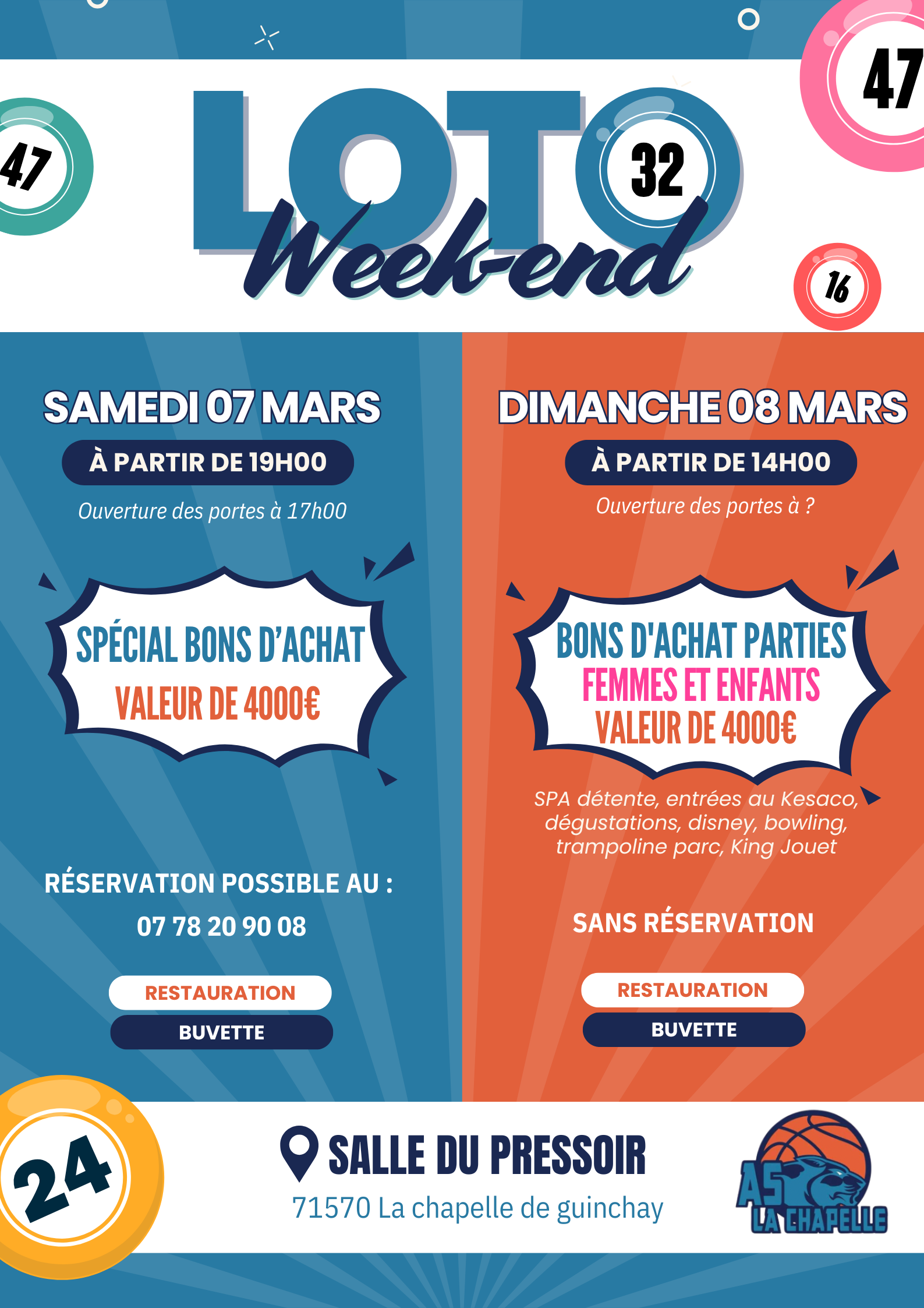 Affiche Annonce Soirée Loto Moderne Illustré Coloré (1)